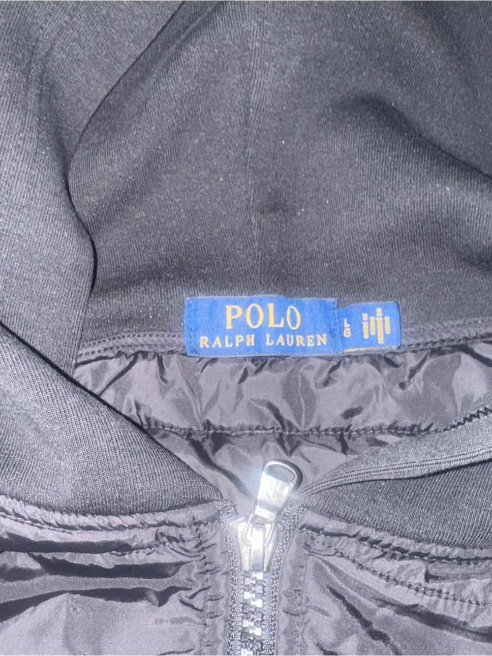 Ralph Lauren Black Hooded Quilted Jacket